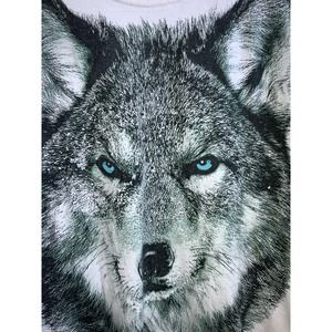 Vintage Single Stitch Wolf with blue eyes T shirt.